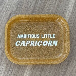 Gold Glitter Capricorn Tray